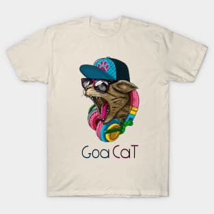 Goa cat - Catsondrugs.com - Techno Party Ibiza Rave Dance Underground Festival Spring Break  Berlin Good Vibes Trance Dance technofashion technomusic housemusic T-Shirt